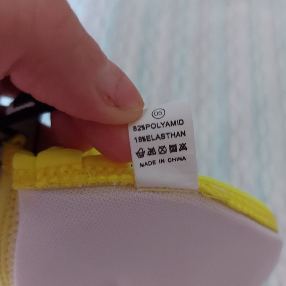 High Waist Yellow KENDALL KYLIE Letter Swimsuit Bikinis Set Bandage size small - Picture 5 of 7